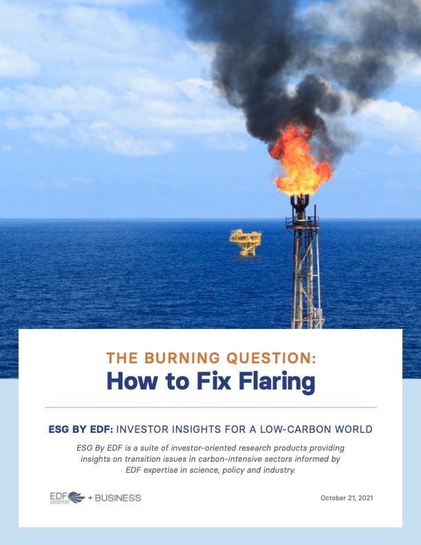 Report cover for The burning question - How to fix flaring
