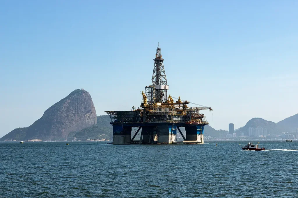 Oil rig near Brazil