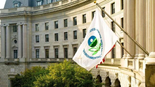 EPA flag on building