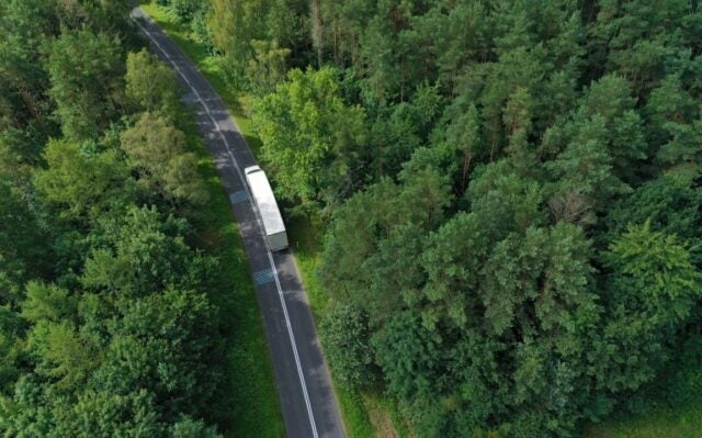 Truck on the road