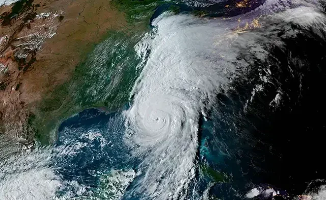 Satellite image of Hurricane Helene over Florida