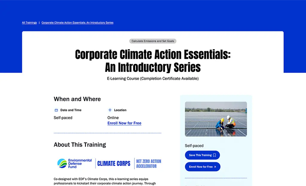 Corporate Climate Action Essentials