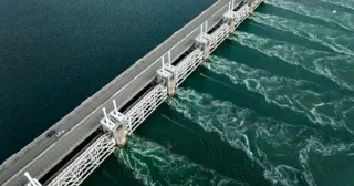Eastern Scheldt Storm Surge Barrier in the Netherlands