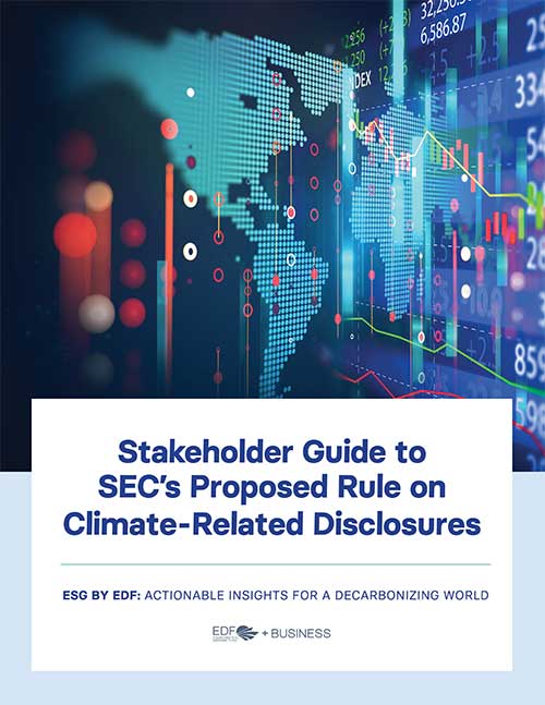 Stakeholder Guide to SEC's Proposed Rule on Climate Risk Disclosure Report Cover